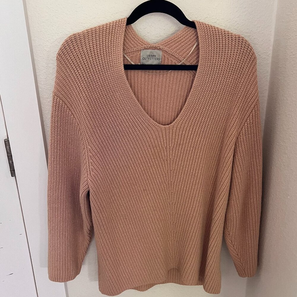 Urban Outfitters Beige/Cream Knit Sweater Oversized Size Small